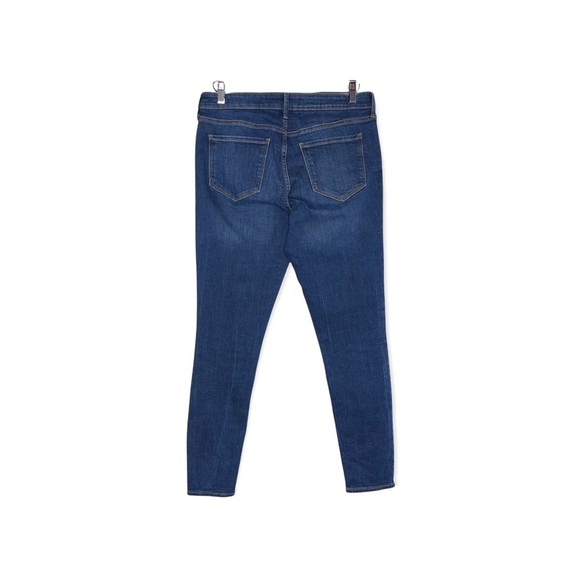 OLD NAVY Blue Distressed Rockstar Super Skinny Mid-Rise Jeans 10 Long - Picture 5 of 6